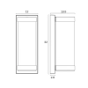 Provo Black Wall Light - IP43 - ES - dimensions