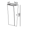 Radius 6watt Down LED Wall Light - Size