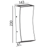 Radius 2x6watt LED Wall Light - Size