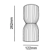 Rhodes - Up/ Down Gypsum Wall light - dimensions