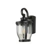 Salerno Black Coach Light with seeded glass