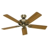 Hunter Fans Savoy 52" Ceiling Fan Antique Brass with Medium Oak Blades