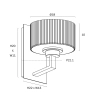 Moreno II 1LT Wall Light - Aged Gold E14 - dimensions