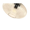 Cape 1 Light Black / Clear Ribbed Pendant 1001606 - closeup
