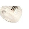Main 1 Light Nickel / Clear Ribbed Pendant 1001611 - close up