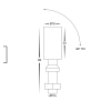 HV1433T-Blk- Spar 0.5w Alum Spike/Surface Mnt Spot/Light CCT - dimension surface mount
