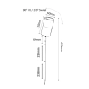 SPMSBR1-MR16 Aged Brass Garden Spike - dimensions