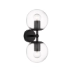 Eterna Black/Clear 2LT Interior Wall Light ETERNA WB2-BKCL