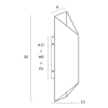 Chaska Gold Interior Wall Light CHASKA WB-GD - dimensions