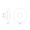 Amity Brass Matt/Amber Interior Wall Light AMITY WB25-BRSAM - dimensions