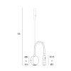 Solio White Interior Wall Light SOLIO WB-WH - dimensions
