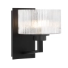 Moreno II 1LT Wall Light - Black/Clear MORENO2 WB-BK