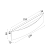Bristol White Interior Wall Light BRISTOL - dimensions