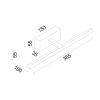 Lineal Black Wall Light - 3 Sizes  - small dimensions