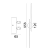 Racha White Interior Wall Light Racha2 - dimensions