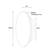 Dot.20 White Scalloped Plaster Wall Light OL53201/20SP - dimensions