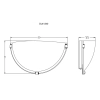 Remo wall sconce alabaster gold - dimensions