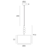 Poetix 350mm Pendant  Beige / Ivory Shade dimensions