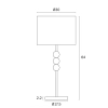 Poetix Table Lamp  Matt Gold / Ivory Shade - dimensions