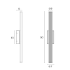 Ostel 1 Exterior Wall Light Black OSTEL EX1-BK - dimensions