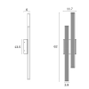 Ostel 2 Exterior Wall Light White OSTEL EX2-WH - dimensions