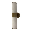 Bellano 2LT Wall Light BRS - Alabaster Stone AW-1237-BRS