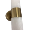 Bellano 2LT Wall Light BRS - Alabaster Stone AW-1237-BRS - close up