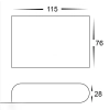 Lisse Small Down Only Exterior Wall Light - dimensions