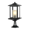 Barnet Exterior Pillar Mount - Black IP44 - E27