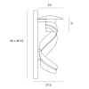 Tobera Exterior Wall Light - 2 Colours  - dimensions