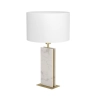 Belesar Table Lamp Brushed Brass & White - 390409N