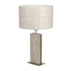 Belesar Table Lamp Satin Nickel & Natural - 390408N