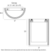 Etruso Travertine Wall Light IP20 - GU10 - dimensions