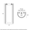 Impero Wall Light IP20 - E14 - dimensions