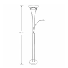 Reed Satin Chrome Mother & Child Uplighter LL-LED-01SC - dimensions