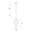 Ramiro 20 Pendant Black IP44 - dimensions