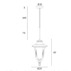 Ramiro 25 Black Pendant Light Large - dimensions