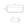 Keylor Small Black Led Wall Light - dimensions
