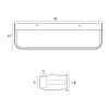 Keylor Large White Led Wall Light - dimensions