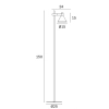 Rosner Black Floor Lamp - dimensions