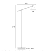 Olav Beige Floor Lamp - dimensions