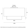 Gisele 35cm DIY  Nickel / Ivory Shade - dimensions