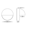 HV2927T-BR-12V Veko Brass 12v Step Light - dimensions