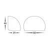 HV3286T-WHT-12V Serres White LED Wall Light- dimensions