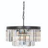 Telbix Lighting Serene 9LT Black and Crystal Pendant