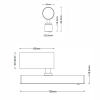 Magnetic Track Spot 35 Single adjustable spotlight head - Dimensions