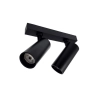 Magnetic Track Spot 35 Double adjustable spotlight head - Black or White- black 2 