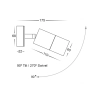 HV1287-GU10T-Titan Tivah Adjustable Spot Ext Light - dimensions