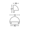 CLA STE10 Nickel Plated solid brass step light  - size