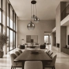 Studio II 3LT Cord Drop Smoke Pendant - lifestyle